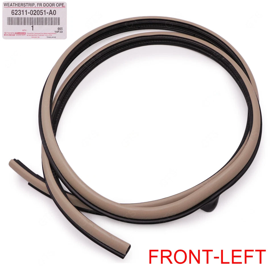 Front Left Door Rubber Weatherstrip Seal For Toyota Corolla Altis 2001 2007 Foto 3 de 4