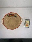 Fun Vintage Fiesta Go Along 8” Inch Handled Glass Bowl & Seniorita Playing Cards