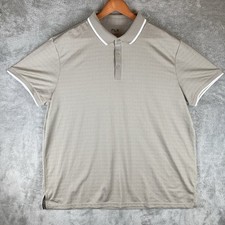 FLX Polo Mens Size XXL Silver White Urban Commuter Short Sleeve Golf