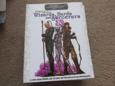 A D&D D20 3.5E PLAYERS GUIDE TO WIZARD BARD & SORCERERS S&S VGC DUNGEON DRAGON