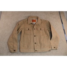 Levi's Boys Trucker Jacket Tan Denim Jean Sz XL 13-15 Levi Strauss NWT