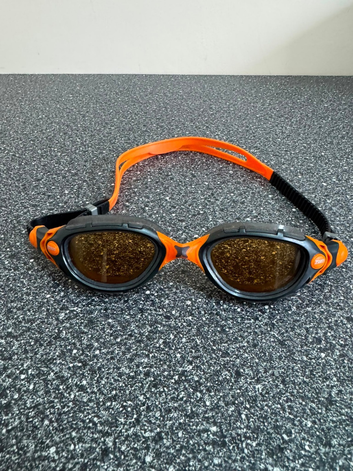 Zoggs Predator Flex orange Polarized Lens Goggle - Orange/Black