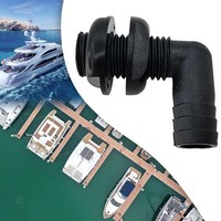 "Boat Marine 3/4\" Zoll 90 Grad Durchdeck-Drain FüR Bodenablauf Schnellmontage"