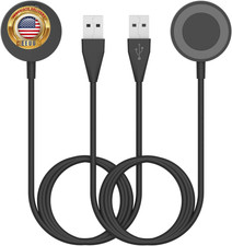2-Pack Charger Compatible with Garmin Forerunner 165/Forerunner 55/Forerunner 57