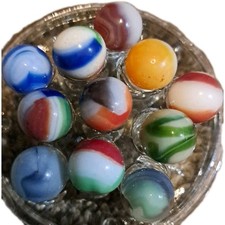 Lot Of 11 Estate Sale Marbles.  Mixed Colors Not UV Reactive