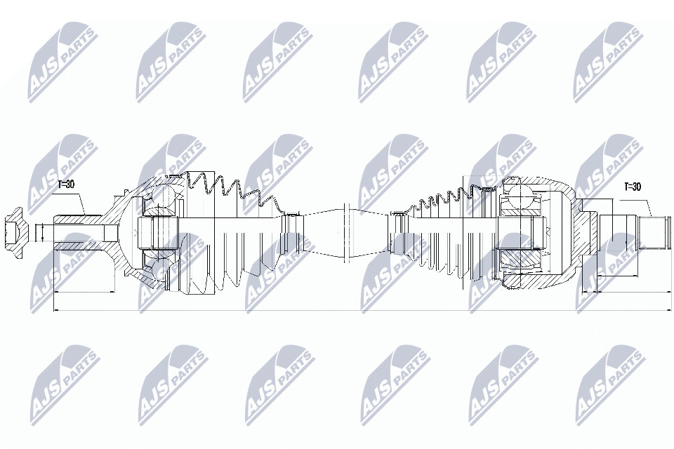 N.T.Y. NPW-ME-046.NTY Drive Shaft for MERCEDES-BENZ