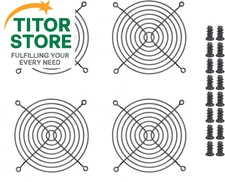 4pcs 120mm Fan Grill Guard Black with Screws