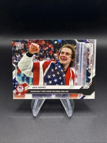 2026 Topps Now - Jack Hughes Golden Goal #18-SSP - SUPER SHORT PRINT