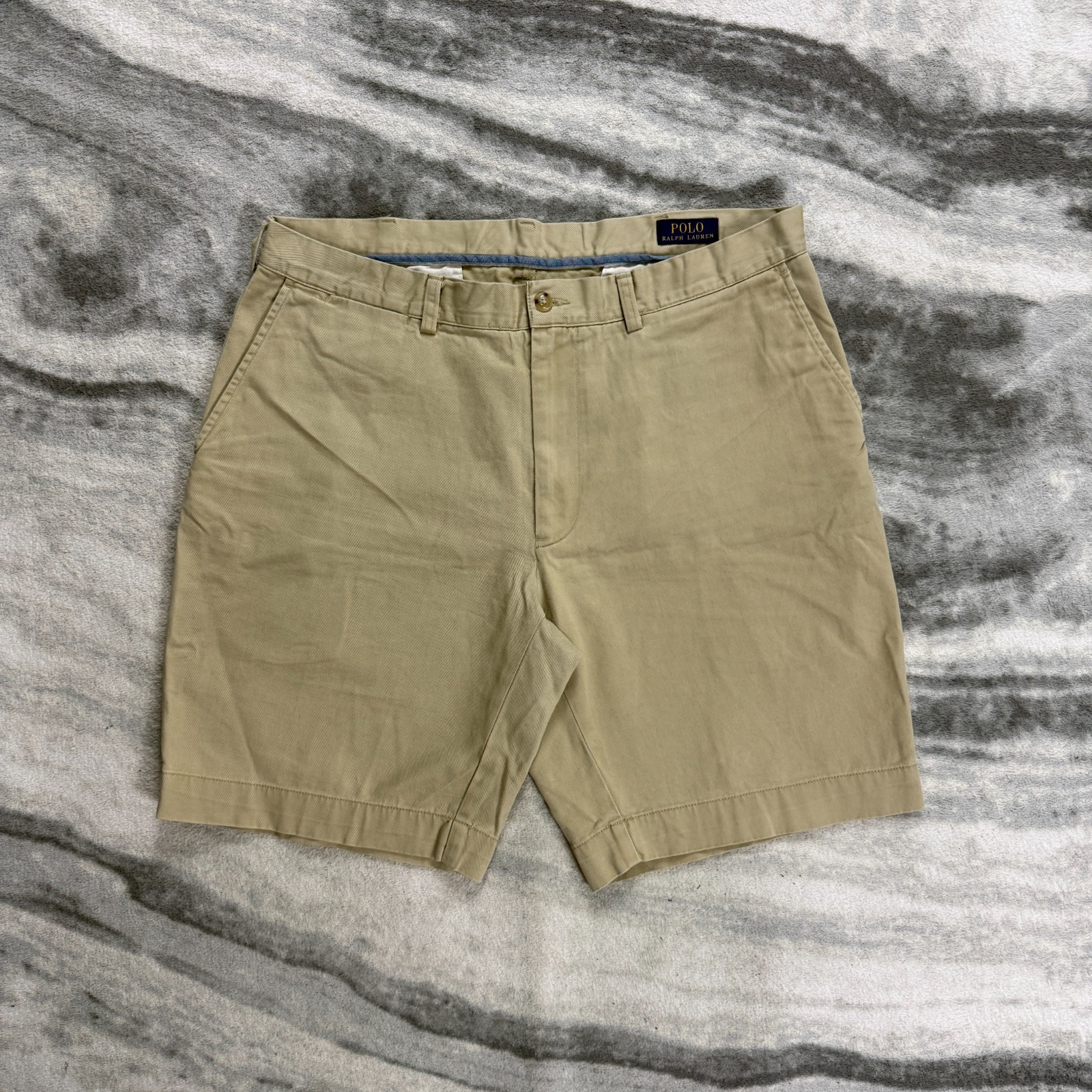 Vintage Ralph Lauren Polo 2000s Y2K Chino Beige W36 Classic Chino Shorts