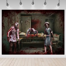 7x5ft Halloween Hospital Themed Backdrop Insane Asylum Spooky Scary Hospital Inf