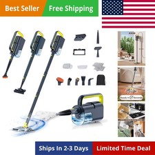 10-in-1 Steam Mop with Detachable Handheld Steamer, 350ml Tank, 10s Heat-Up, ...