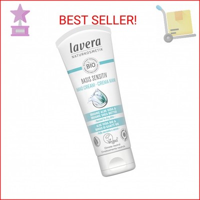 lavera Basis Sensitive Hand Cream - Hand Lotion with Aloe Vera & Shea Butter for