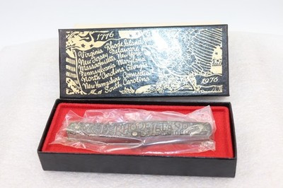 1976 SW CUT. USA Schrade TC-13 Thirteen Colonies ''Rhode Island'' Muskrat Knife