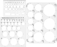 Circle Template Circle Round Stencil Templates for Drafting for Office and Sc...