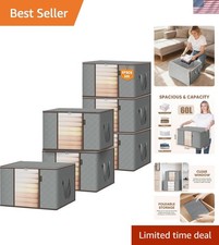 Innovative 6 Pack Clothes Storage Bags with Breathable Fabric and Zipper Closure