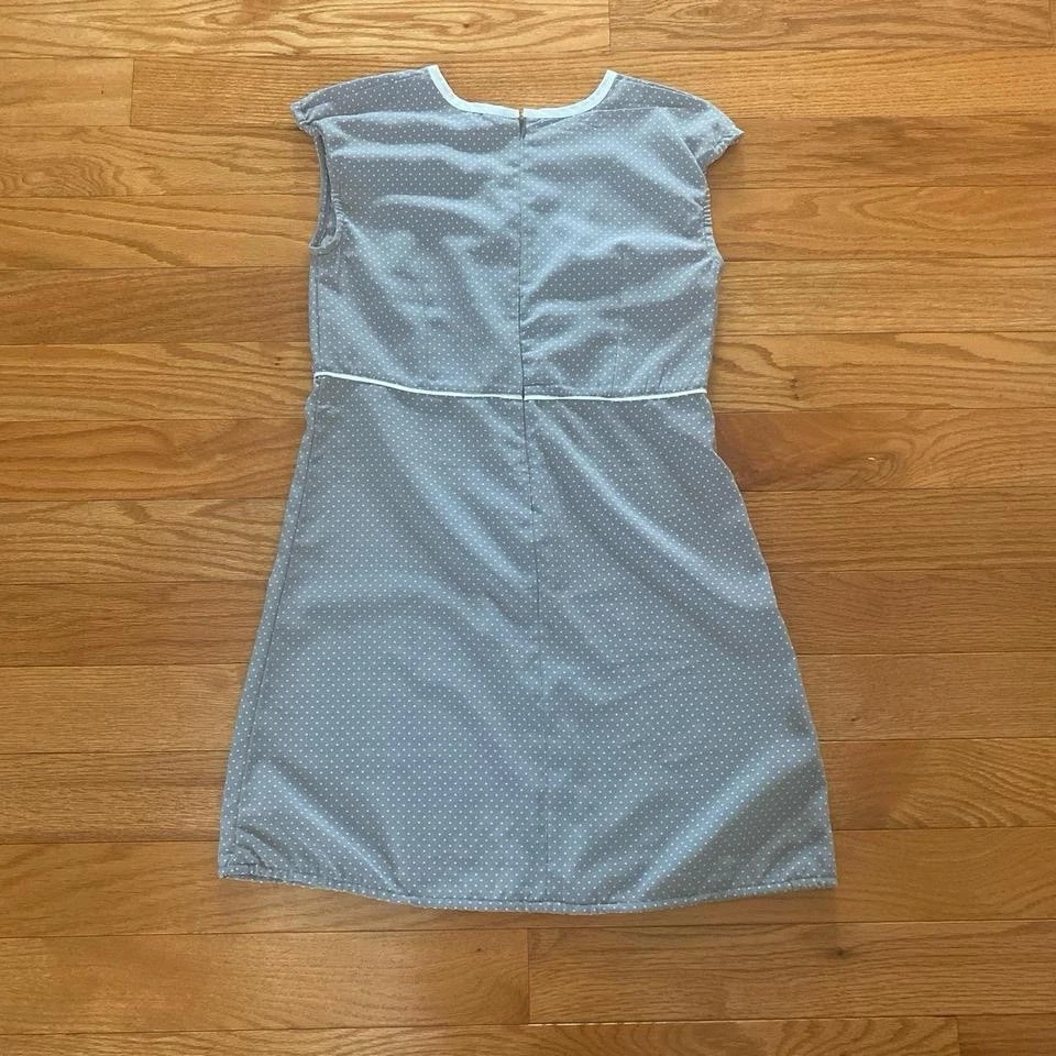 Mini Vestido Tommy Hilfiger Niña Gris Lunares Sin Mangas Talla 14 Foto 2 de 4