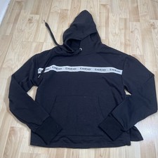 Bebe Sport Black Hoodie Logo Stripe Breathable Women s small new with tags