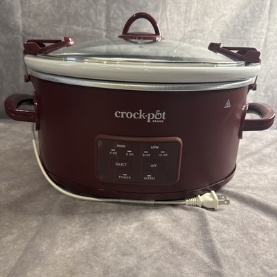 Crock-Pot 6qt Cook & Carry Slow Cooker - Programmable, 3 Settings, Red 
