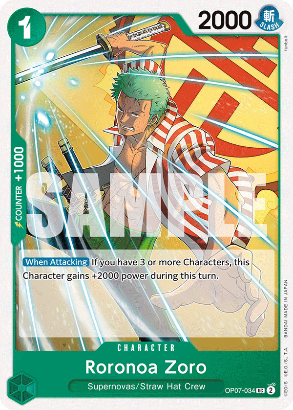 Roronoa Zoro OP07-034 500 Years in the Future Regular (UC)
