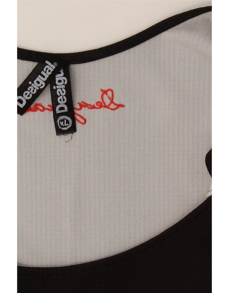 Vestido ajustado DESIGUAL para mujer UK 18 XL negro floral poliéster DE15 Foto 3 de 3