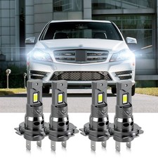 For Mercedes-Benz C250 C300 C350 - 4pc Combo Headlight High Low Beam LED Bulbs