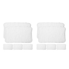 10 pcs Cotton Burp Rags, 6-Layer Baby Burping Cloth, 20" X 10" Cotton Baby