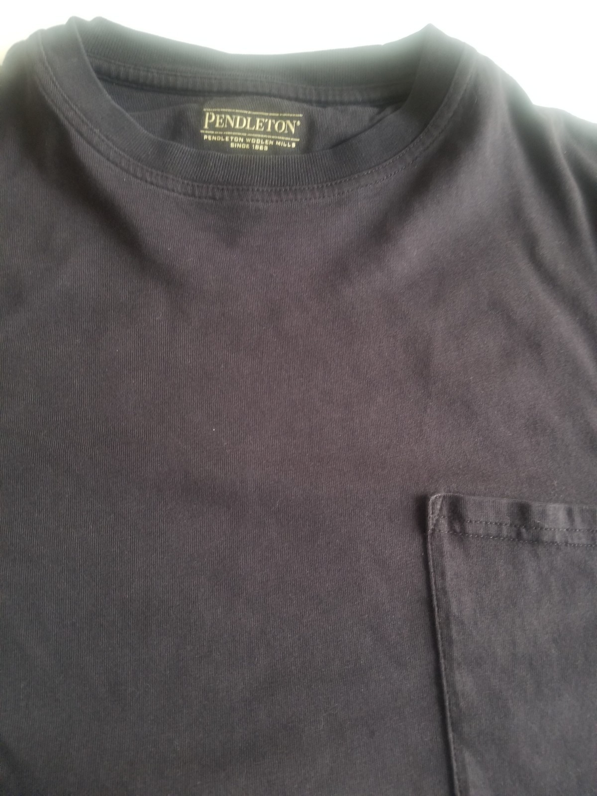 Pendleton Mens Sz Medium Black Pullover Cotton Cr… - image 4