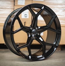 Audi Q7 Q8 x4 23" Audi RS6 C8 Style Alloy Wheels Gloss Black 5x112 10J Et18