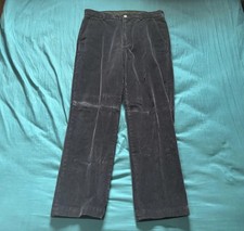 Brooks Brothers Pants Mens 33x30 Blue Corduroy 346 Straight Flat Front Dress