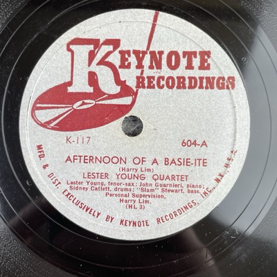 LESTER YOUNG QUARTET Afternoon Of A Basie-ite/Sometimes I'm Happy 78 Keynote 604