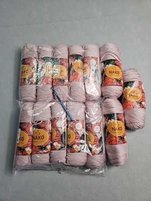 13 Skein Nako Vera Lynn Yarn Lot Pink 99340 Anti Pilling Acrylic Crochet Knit