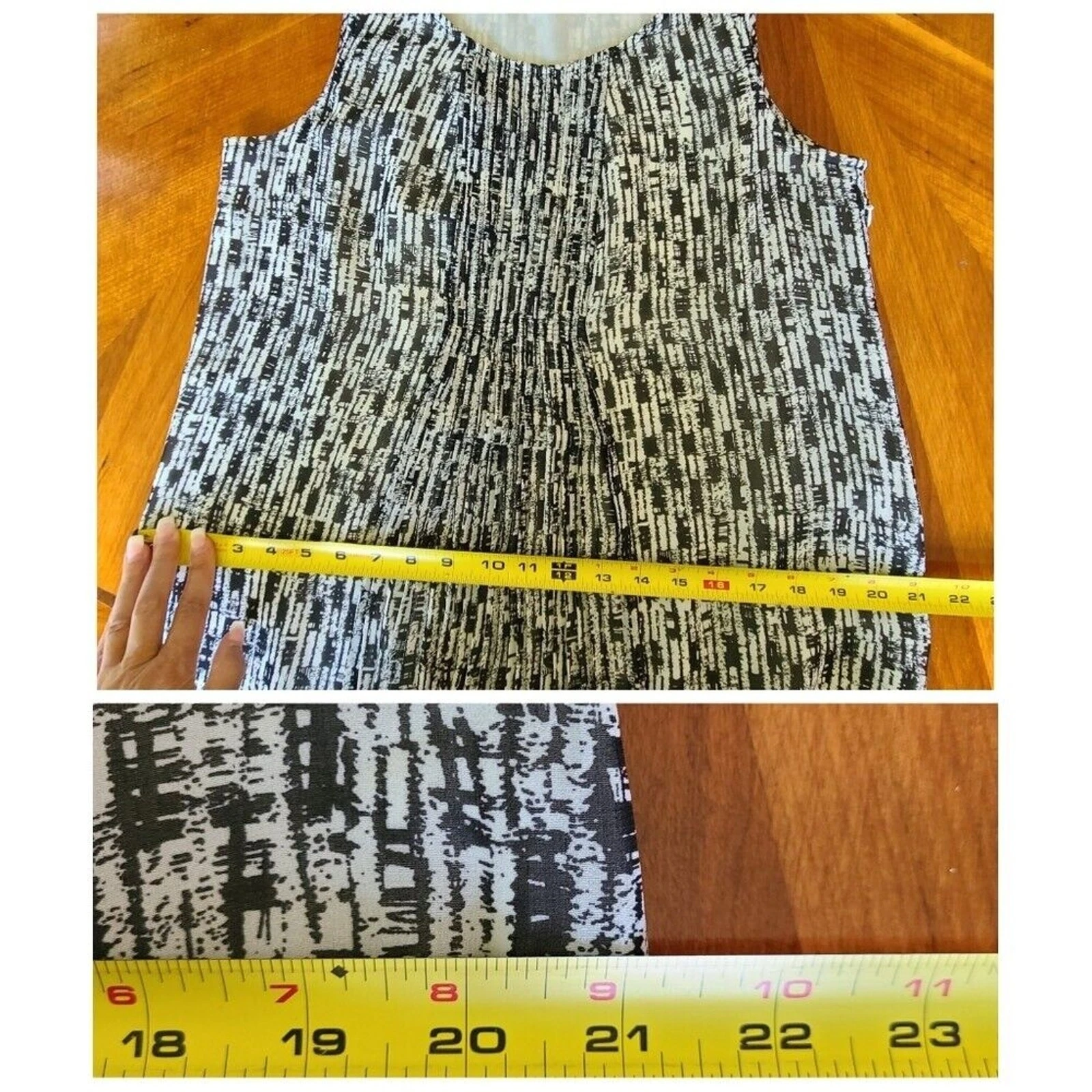 VETEMENTS Abito J. Jill plissettato foderato piccolo ginocchio bianco e nero astratto plissettato