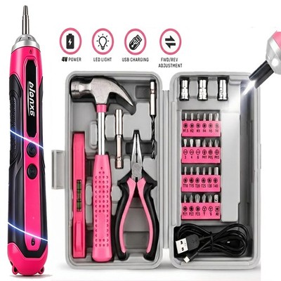 New 4V Cordless Electric Screwdriver 1300mAh USB Rechargeable Free Shipping