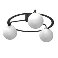 Deckenlampe Glas Metall Schwarz Weiß Gold E27 Ø57 Cm Flur Deckenleuchte Blendarm
