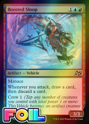 x1 Boosted Sloop DFT Aetherdrift MTG 190 FOIL UNCOMMON M/NM 1x