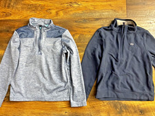 Pair Vineyard Vines Boys 1/4 Zip Size 7 Blue