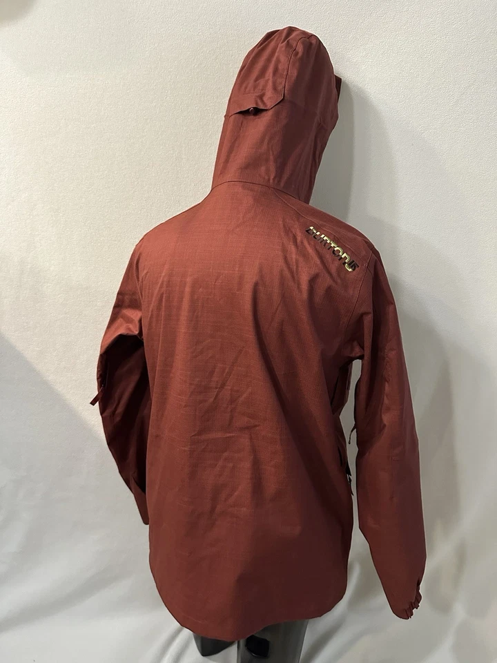 Chaqueta Burton Para Hombre Mediana Dryride Tracción Snowboard Con Capucha Bolsillos Negros Foto 3 de 4