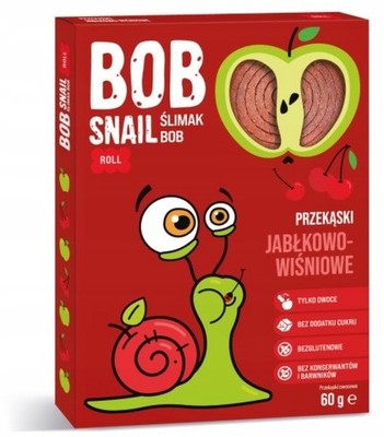 4820162520347 Przekąska jabłko-wiśnia 60 g Bob Snail