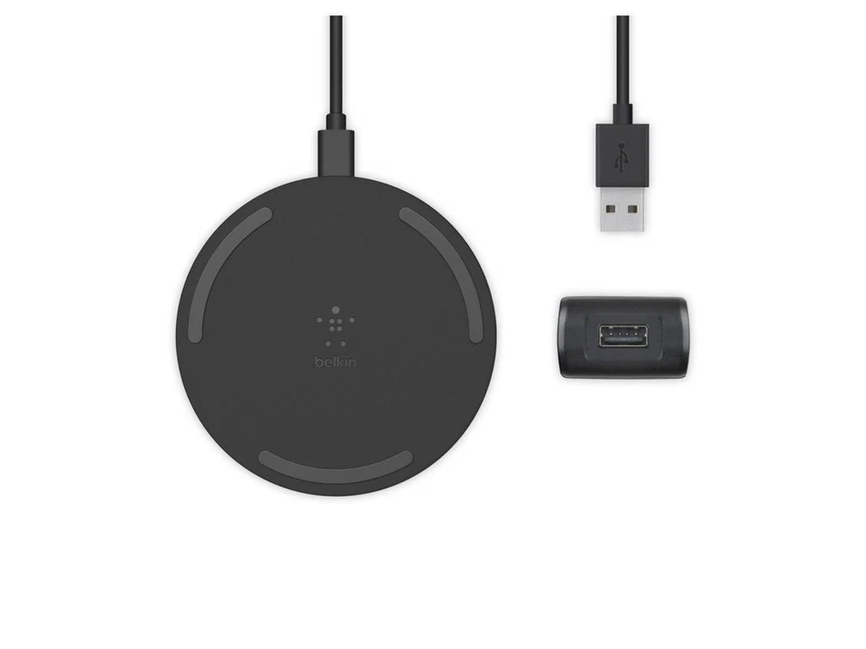 BELKIN WIA001TTBK Black BOOST CHARGE 10W Wireless Charging Pad + QC 3.0 Wall - Image 3 of 4
