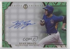 2015 Topps Tribute Auto Green 1/99 Ryan Braun #TA-RB Auto b9e