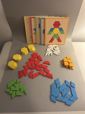 Melissa & Doug Pattern Blocks with 5 Boards and 10 patterns