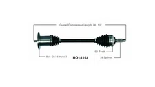 SurTrack HO-8163 CV Passengers Side Right Rear Axle Shaft 00-09 S2000
