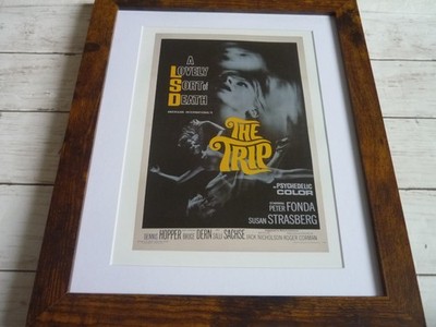 14x11 mounted poster Film the trip peter fonda lovely sort of death lsd framed