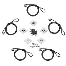 5Pack Laptop Cable Lock Hardware Cable Lock Anti Theft 5Keys 6.7Ft for Laptop...