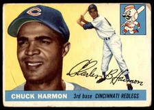 1955 Topps #82 Chuck Harmon Very Good Reds            ID:183727