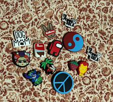 Croc Jiblits Mixed Lot w/ Stitch, Peace Sign & Yin Yang