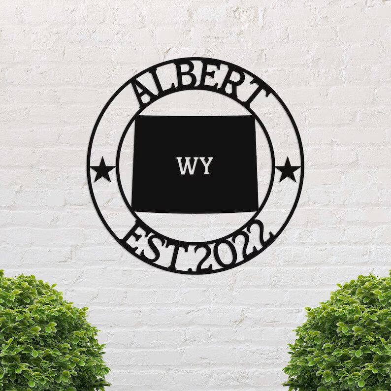 Wall Art Home Decor Metal Acrylic 3D Silhouette Poster USA Wyoming Custom