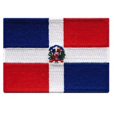 DOMINICAN REPUBLIC FLAG PATCH CARIBBEAN EMBLEM embroidered iron-on PARCHE BADGE