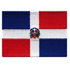 DOMINICAN REPUBLIC FLAG PATCH CARIBBEAN EMBLEM embroidered iron-on PARCHE BADGE