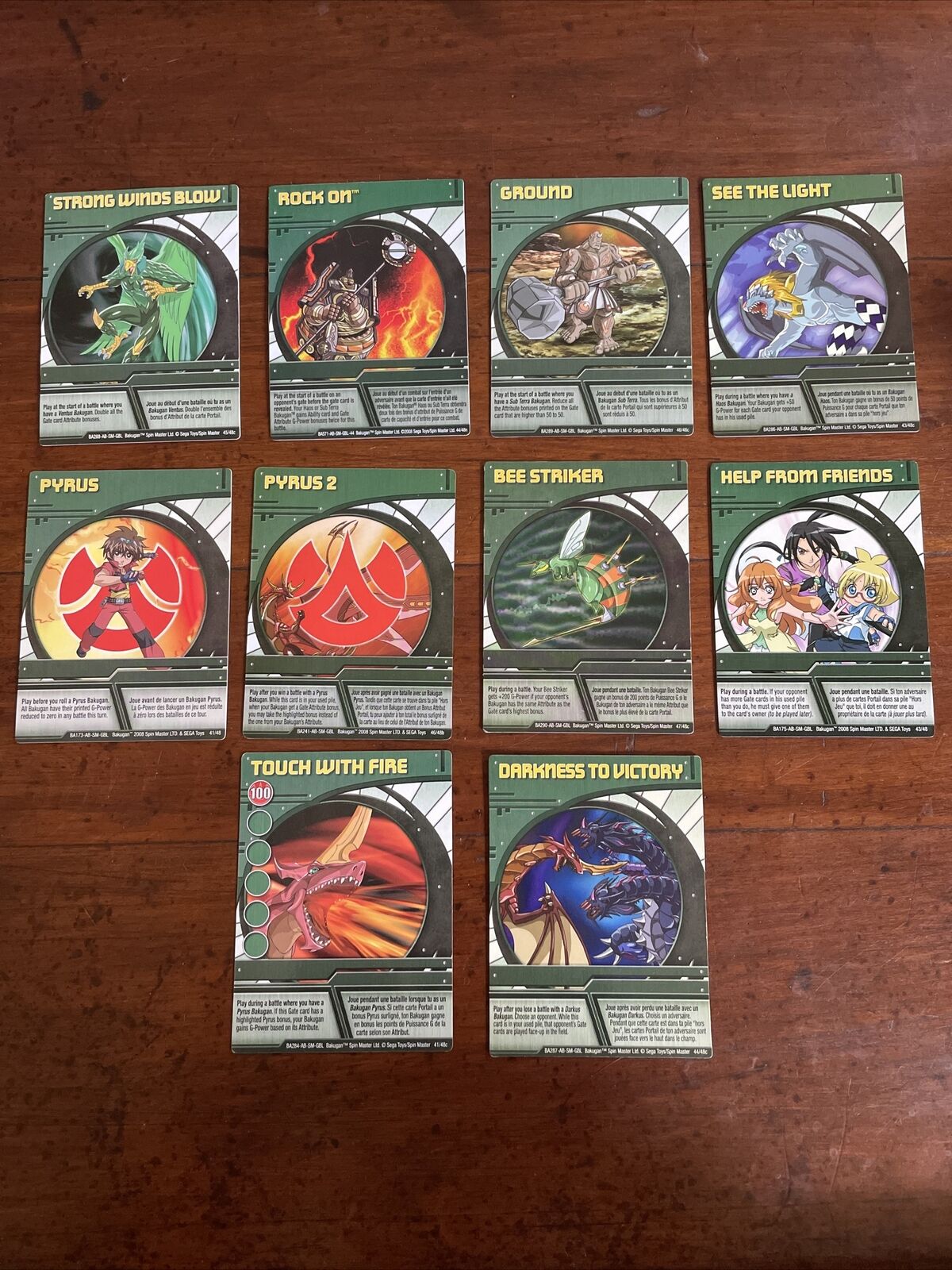 bakugan battle brawlers cards lot (10) Cards